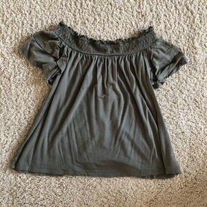 American eagle off the shoulder shirt